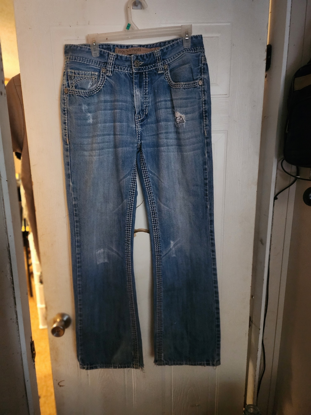 Men's Light Wash Bootcut Jeans - Faded Blue 32x34
